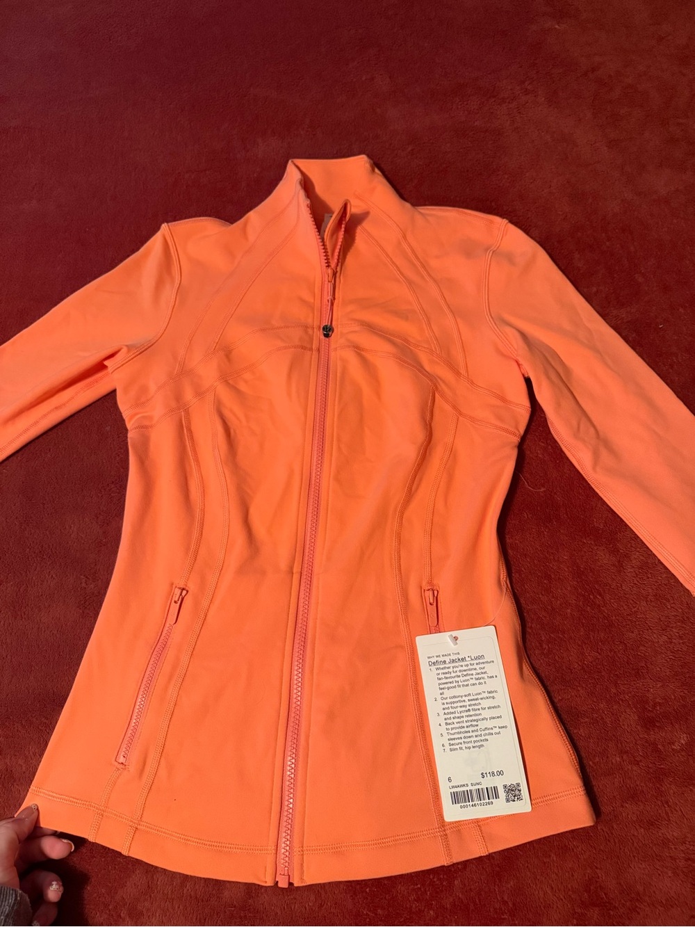 lululemon athletica Neon Peach Full-Zip Utility Jacket